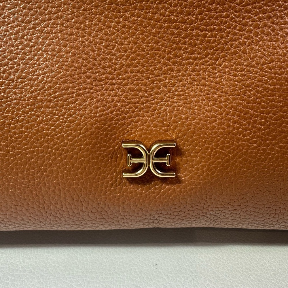 NEW SAM EDLEMAN BAY LARGE CHAINLINK HOBO CARAMEL LEATHER SHOULDER BAG HOBO NWT!! - Picture 15 of 15